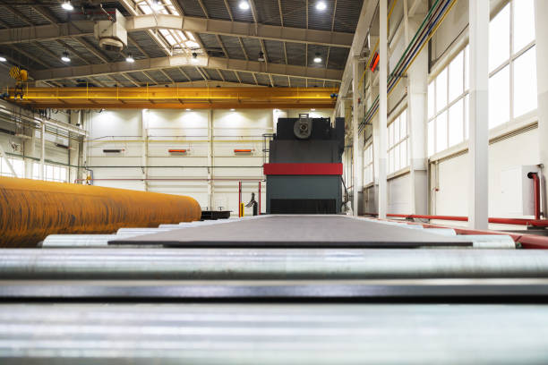 istock Shot blasting machine for processing of metal plates and profiles 1294089252