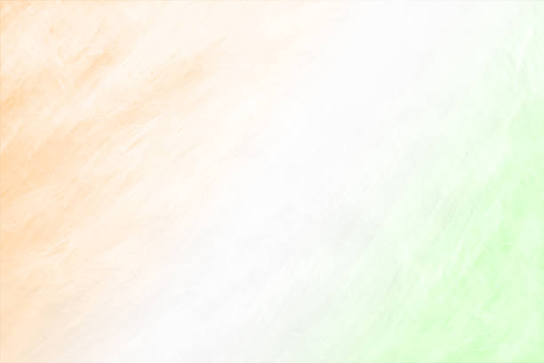 ilustraciones, imágenes clip art, dibujos animados e iconos de stock de colores de la bandera india- tricolor - fondos vectoriales horizontales de tres tonos pastel muy claros de azafrán, mezcla blanca y verde - tricolor