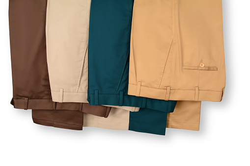 Different Color Of Trousers Hanged