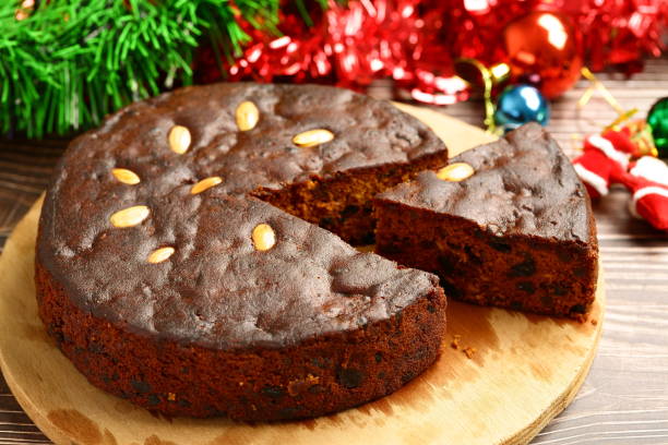 istock Cake slices on a holiday background. 1294113702