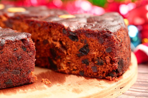 istock Cake slices on a holiday background. 1294113740