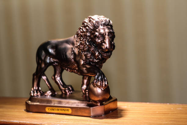 the copper statue of a lion