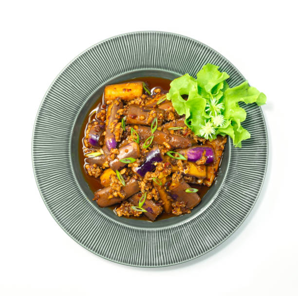 istock Chinese Eggplants Stir Fried with Minced Pork,Garlic and Chilli Sauce Sichuan Style 1294115448