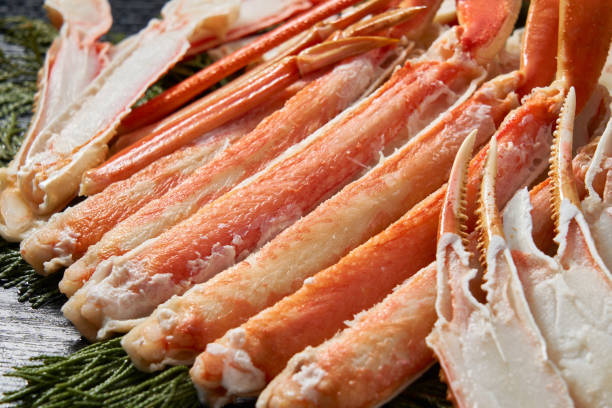 A collection of boiled crabs