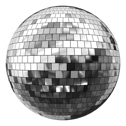 3D illustration of a mirror ball