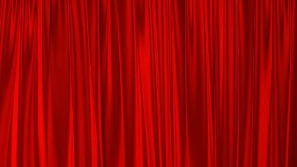 istock 3D illustration of red curtain stage 1294122777