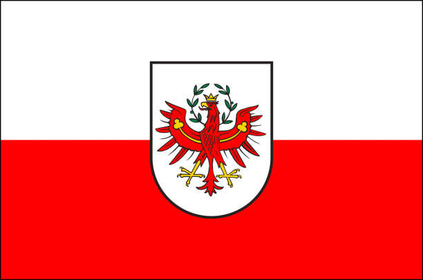flaga tyrolu - austria. - tirol stock illustrations