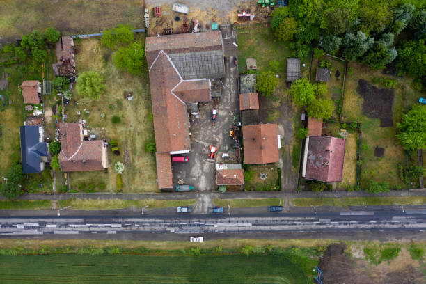 istock Flying over village area in Hungary 1294136709
