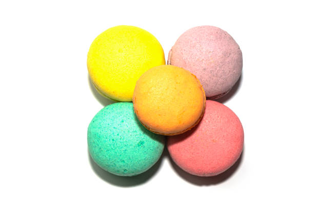 istock colorful almond cookies on a white background. isolate 1294137881