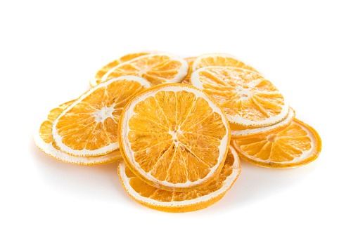 Orange slice macro texture. Orange citrus fruit background.