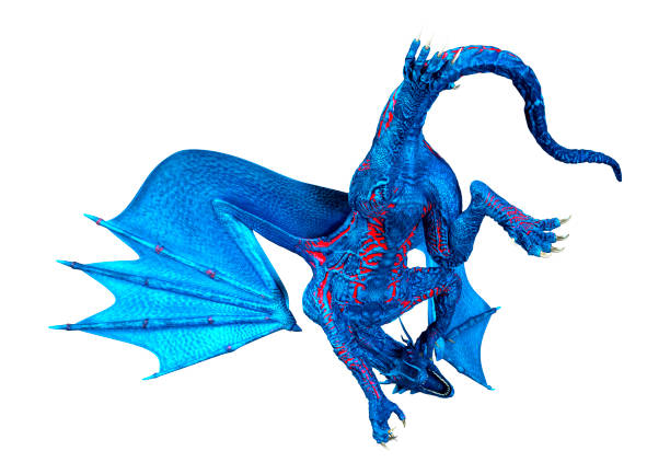 istock 3D illustration fantasy dragon on white 1294146565