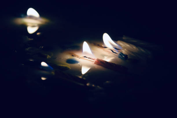 istock Multiple candle lights at night unique photo 1294147955