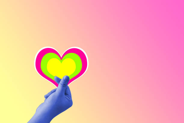istock Contemporary art collage of mini love shape. 1294150350