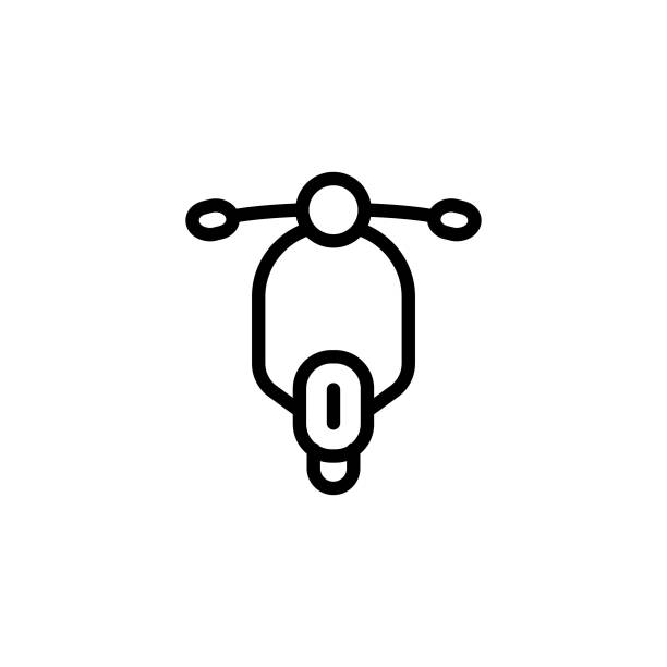 ilustrações de stock, clip art, desenhos animados e ícones de vespa scooter icon in vector. logotype - vespa scooter