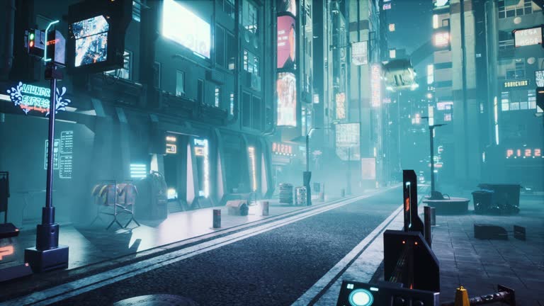 Cyberpunk Stock Video Footage for Free Download