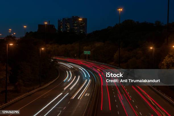 Traffic On A Highway Stock Photo - Download Image Now - Toronto, Driving, Canada