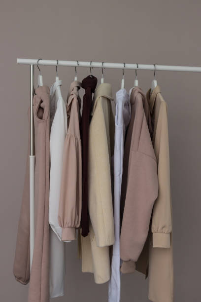 istock Women's casual clothing on an open hanger 1294161232