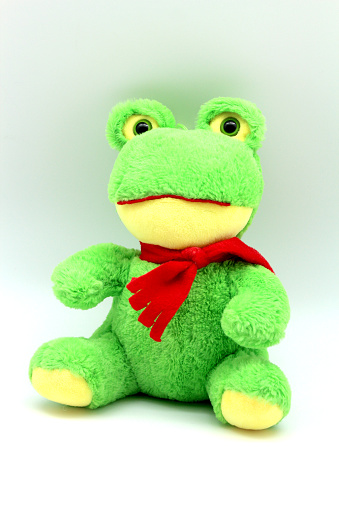 Cute and plush toy frog
