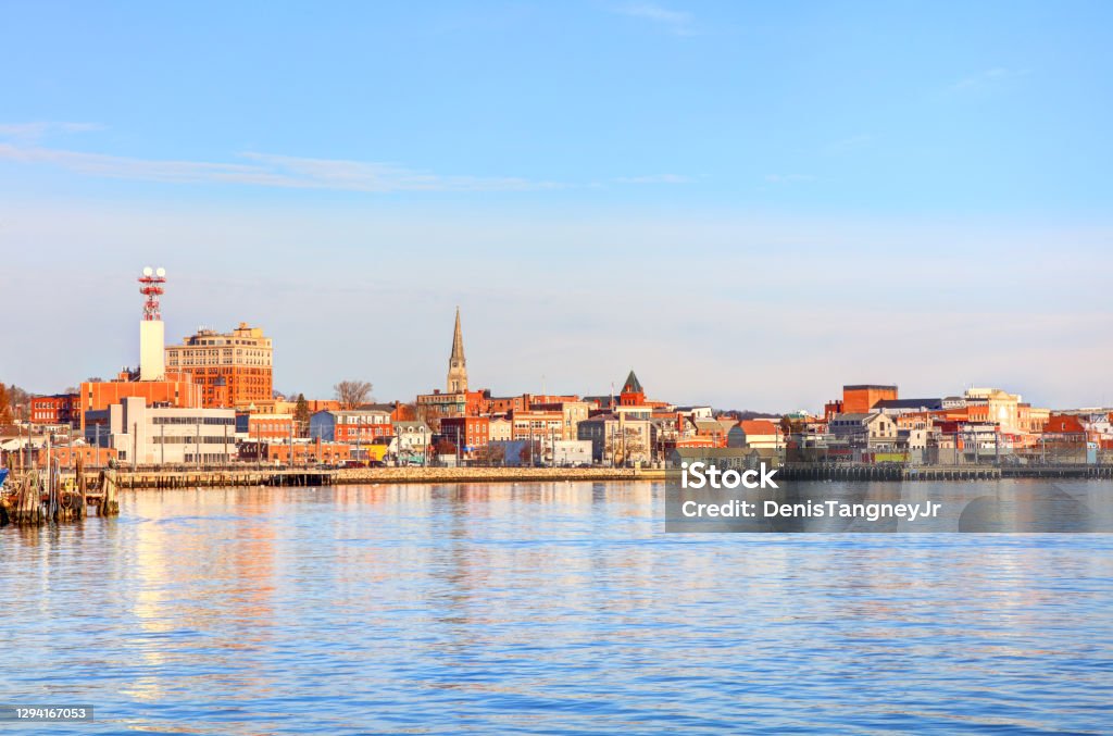 New London Waterfront New London is a seaport city and a port of entry on the northeast coast of the United States, located at the mouth of the Thames River New London County - Connecticut Stock Photo