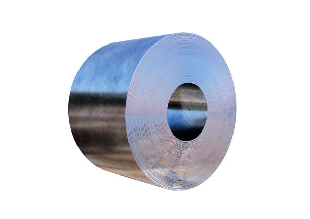 istock Steel sheet roll isolated on white background. 1294167898