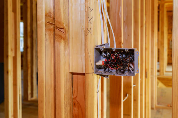 istock Installing electric sockets on the wall new home new home construction 1294178626