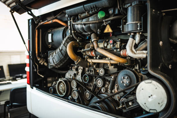 istock Bus engine close up stock photo 1294180650