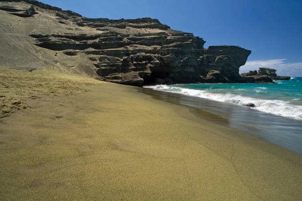 istock Green sand beach. Big Island Hawaii 1294187216