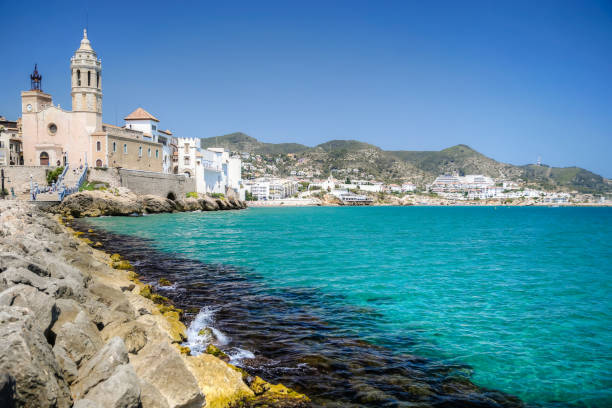 istock Seascapes along the water in Sitges Spain 1294188415