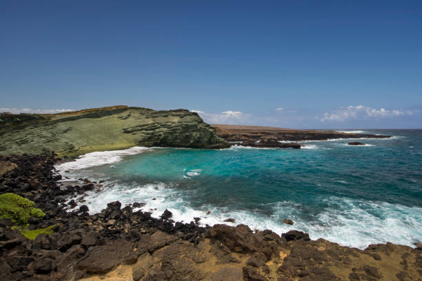 istock Green sand beach. Big Island Hawaii 1294196372