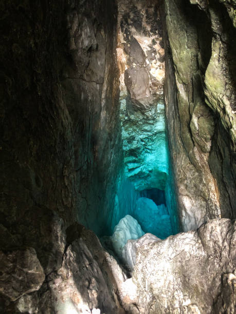 istock Deep hole, impressiv spring of Soca River with crystal clear turquoise blue water. Kranjska Gora, Slovenia, Julian Alps, Soča, Vršič Pass 1294205117