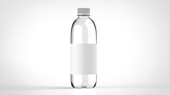 fizzy drink bottle white background one center front 3D Render