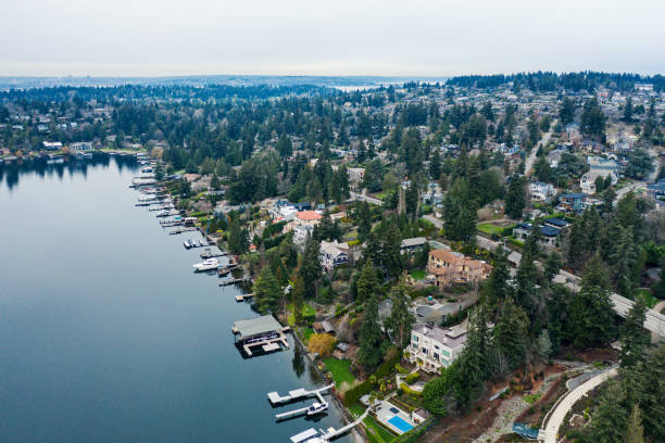 istock Houses Along Shoreline on Meydenbauer Bay 1294212919