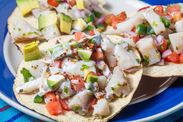 istock Mexican fish ceviche with crispy fried tortillas 1294224818