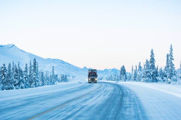 istock Winter time Trucking in Alaska 1294225416