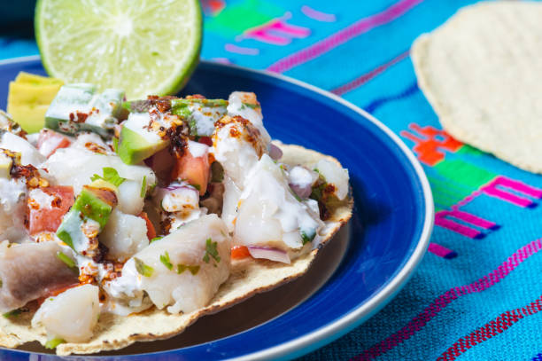istock Mexican fish ceviche with crispy fried tortillas 1294225544
