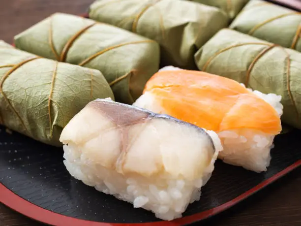Persimmon Leaf Sushi