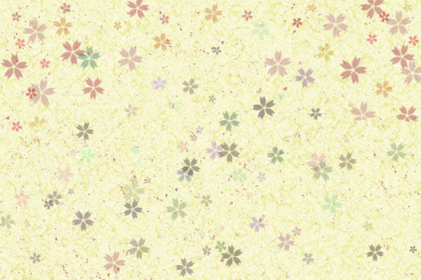 Flowers on Spring and Summer Watercolor Background - copy space
