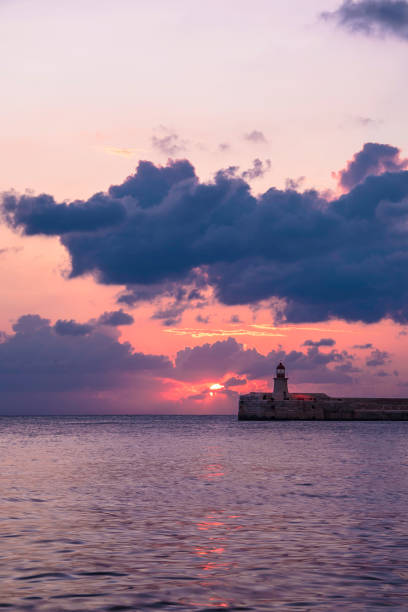 istock Sunrise behind the port 1294246160