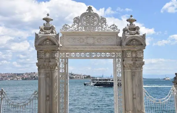 Photo of Ornate Baroque Neoclassical Gate on Bosphorus Strait