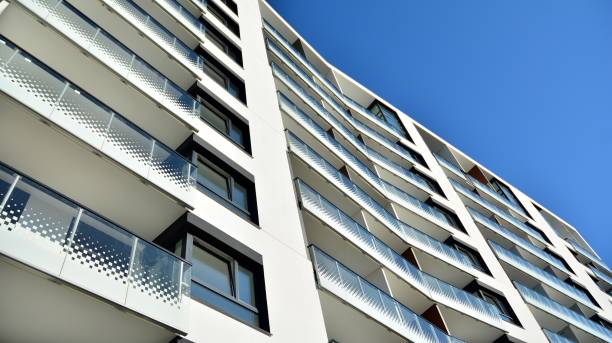 istock Architectural details of modern apartment building. 1294250337