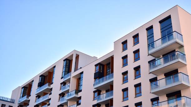 istock Architectural details of modern apartment building. 1294250416