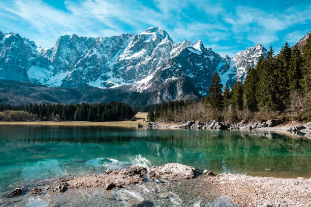 istock Spring morning at the alpine lake 1294250614