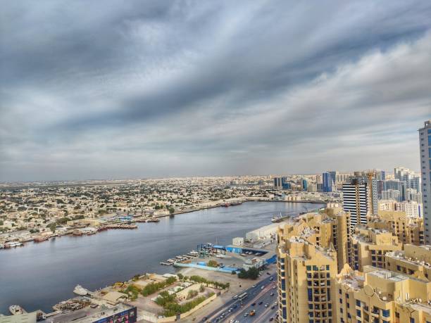 istock Sky cloud view of Ajman City 1294252312