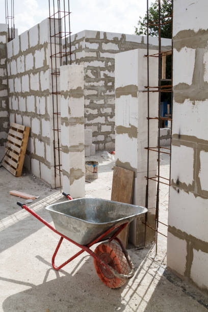 istock interior of a country house under construction. Site on which th 1294255700