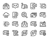 istock Mail and Messaging - Line Icons 1294256543