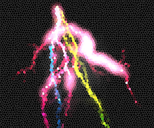 Digital Illustration High Energy Vibrant Beautiful Background