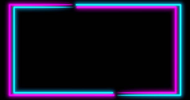 istock Neon background with LED frame screens. Fluorescent abstract blue, purple color. . 3D illustration 1294263987