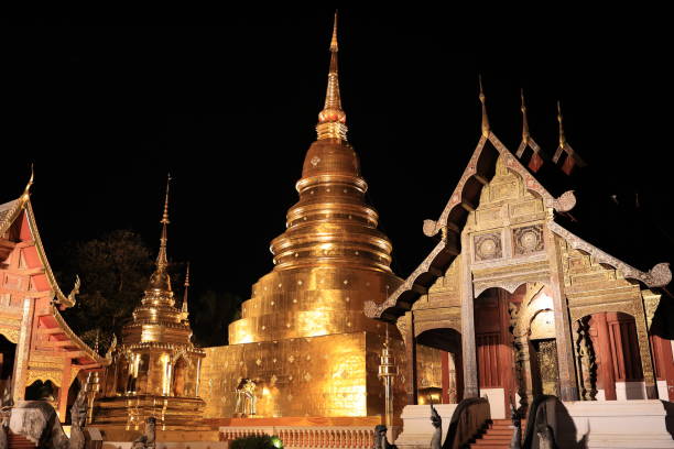 istock Golden pagoda in Wat Phra Singh , Chiangmai 1294271163