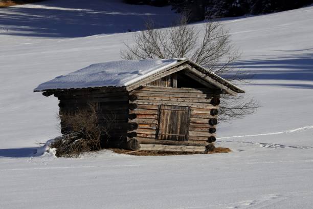 istock Hay Barn, Hut, Winter Scenery 1294273374