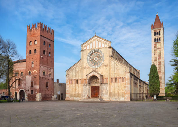 basilica di san zeno maggiore in verona - verona foto e immagini stock